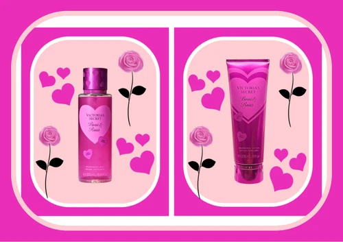 BOWS & ROSES Berry Fragrance Lotion & Mist 2 PC SET 8 oz Victoria's Secret