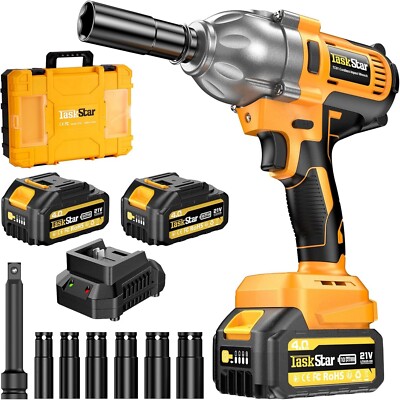 Cordless Impact Wrench 1/2'' 1200Nm Brushless 21V Electric Impact Driver for Car