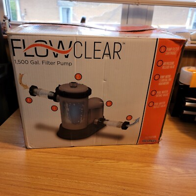 BestWay Flowclear 1500 Gallon Above Ground Swimming Pool Filter Pump 58704E NEW