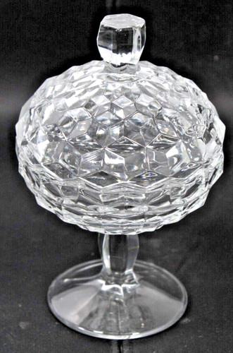 Fostoria American #2056 Jelly and Cover 4 1/2" W x 6 3/4" H 1916-1982 HM483