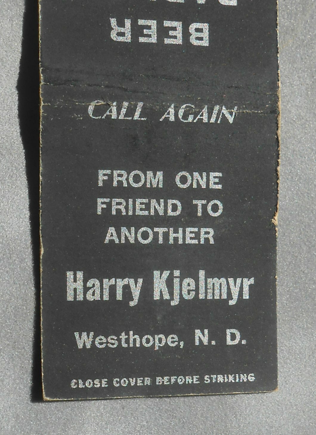 1930s Harry Kjelmyr Beer Parlor and Pool Hall Billiards Westhope ND