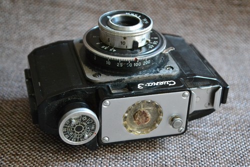 Vintage Smena-3 GOMZ LOMO Film Camera 35mm USSR Soviet Lens T-22 - Picture 2 of 9