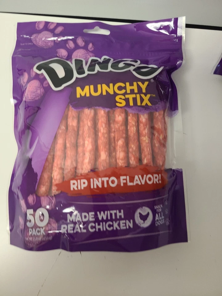6 PAQUETES Munchy Stix, Hecho con Pollo Real, 50 unidades, Rojo .300 STKS EXP11/15/25 Foto 2 de 4