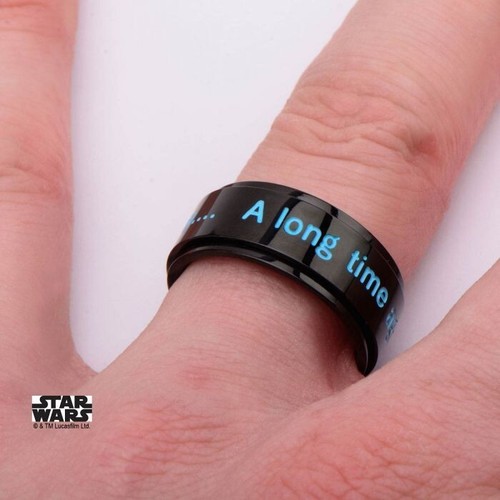 Licensed Star Wars A Long Time Ago Stainless Steel Spinner Band Ring - Picture 3 of 3