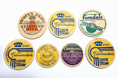 Bottle Caps Dairy Milk Vintage Mickey's Ferndale Emmons Big Rapids, MI Lot of 7