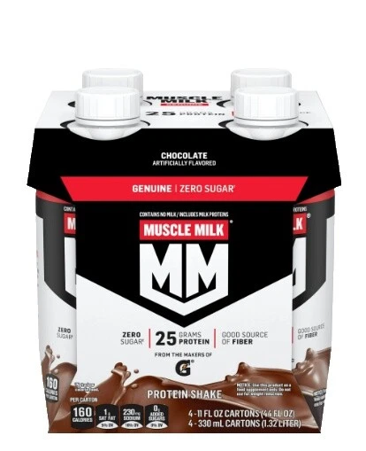 Barras de energía y resistencia Muscle Milk, bebidas y pastillas