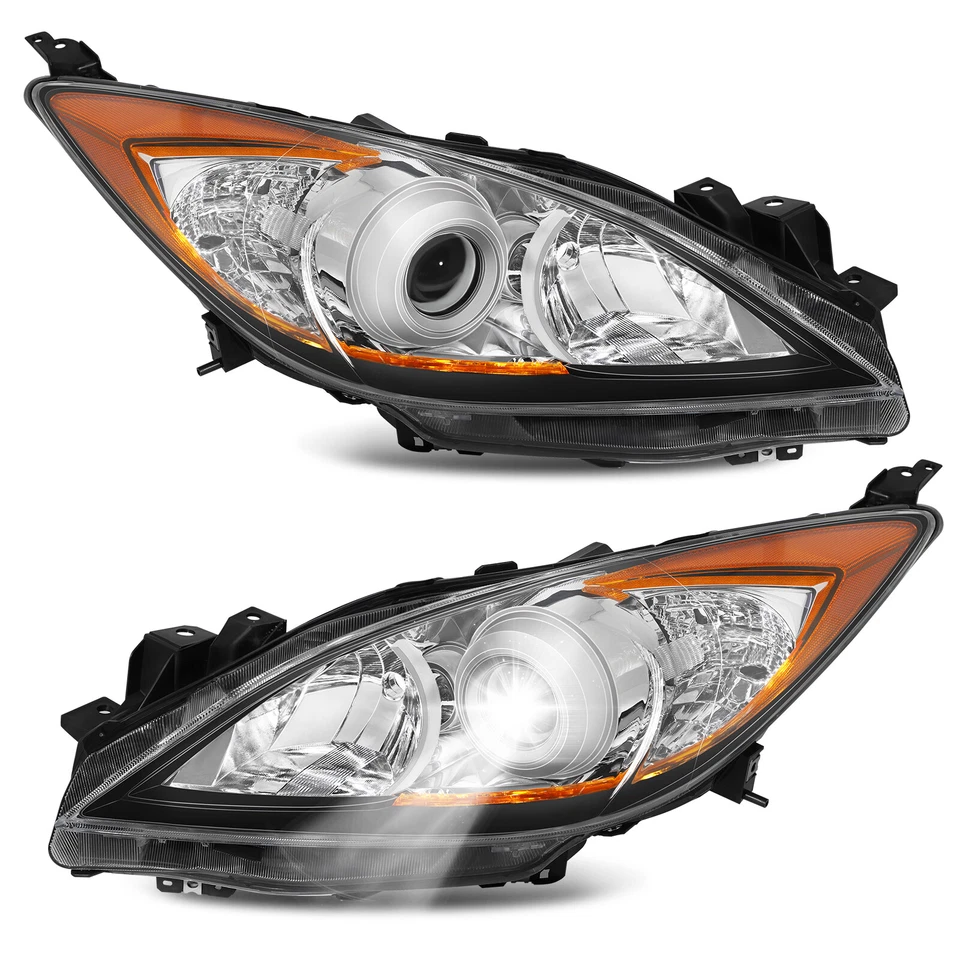 Pair LED Headlights Assembly For 2010 2011 2012 2013 Mazda 3 Sport Left+Right - Image 2 of 4