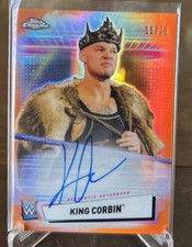 2021 Topps Chrome WWE KING CORBIN Orange Refractor AUTO 15/25