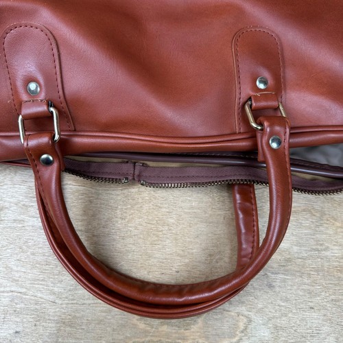 Vintage Soft Leather Samsonite Carry On Travel Overnight Bag Rare, Made in Korea - Picture 20 of 24