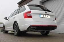 FOX Sportauspuff Komplettanlage ab Kat in orig. Endrohre Skoda Octavia RS 5E TSI