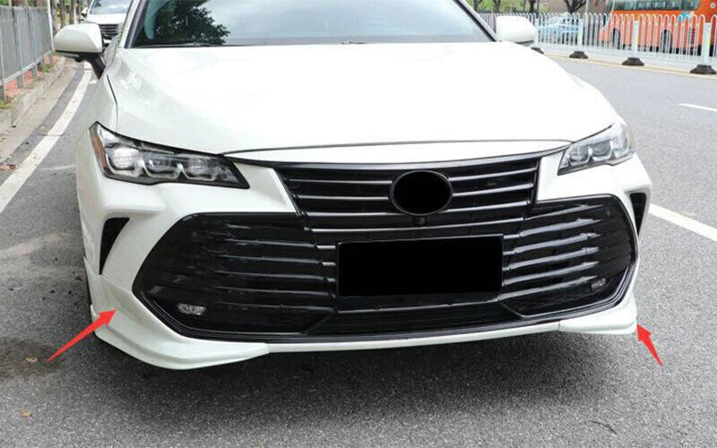 Protector labial divisor parachoques delantero blanco perla para Toyota Avalon 2019-2022 2 piezas Foto 2 de 4