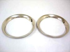1956 Ford Pickup Truck Stainless Headlight Trim Rings Rims Pair Head Lamp Light