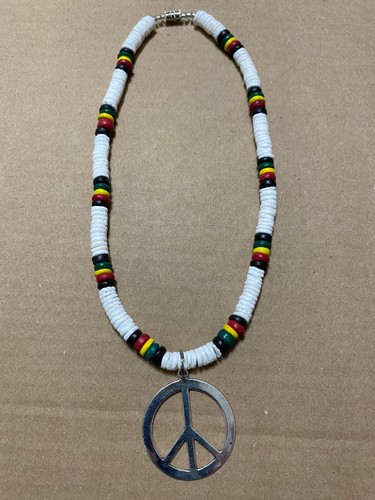 Rasta Puka Clam Shell Necklace All sizes - Picture 50 of 78