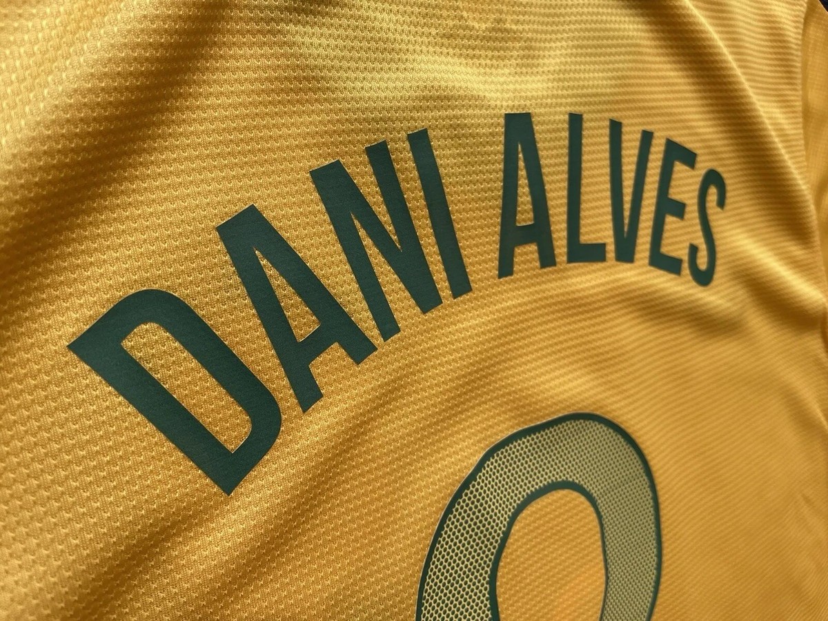 2012/13 Brazil Home Jersey #2 Dani Alves Small NIKE Soccer