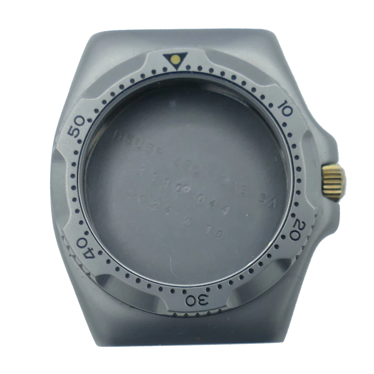 HEUER TITANIUM 820213 34MM STAINLESS STEEL WATCH CASE FOR PARTS OR REPAIR