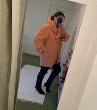 Vintage Escada By Margaretha Ley Jacket Coat Size 38 Wool Angora Cashgora Orange