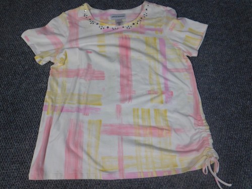ALfred Dunner top Small pink stretch classic tee top roundneck - Picture 3 of 10