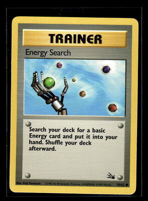 1999 Pokemon Fossil #59/62 Energy Search NM-Mint+