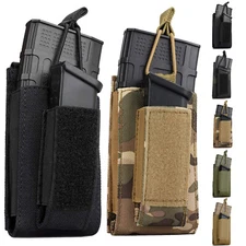 Tactical Molle Magazine Pouch Mag Bag Elastic Open-Top Single Mag Pouch Holder