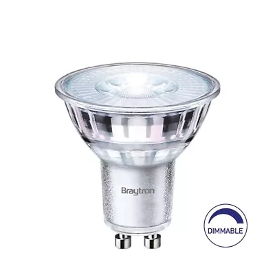 BRAYTRON 10 x Reflector LED GU10 5,5 vatios 400lm 3000K blanco cálido regulable Spot bombilla