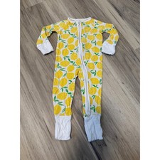 Little Sleepies Baby Girls 0-3 Months Lemons Footed Sleeper Pajamas Bamboo Zippy