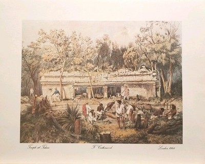 Temple at Tulum F. Catherwood 15.5'' X 12.5''(w/border) Lithograph