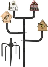 Garbuildman Upgraded Smart Bird Feeder Pole for 4 Birdhouses with Reinforced... 