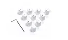 NEW 10pcs Set of White Potentiometer Knob Caps for Moog Werkstatt-01 + Key Caps