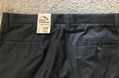 NWT Pitford Menswear Gray Work Pants Mens Size 34x32