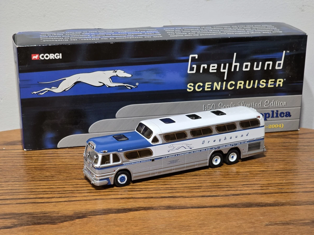 Greyhound Bus Toy In Vintage Manufacture Diecast Cars, Trucks