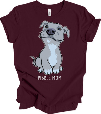 Pibble Mom Pittie Love Pitbull T-Shirt Funny Dog Mom Gift Pit Bull Puppy Graphic