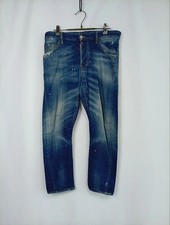 Denim de moda para hombre Dsquared2 clase A/44 daños en pintura Gene Haru vintage 7202 -