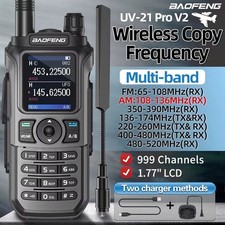 Baofeng UV-21 Pro V2 Walkie Talkie Air Band Type-C Long Range Ham Two Way Radio