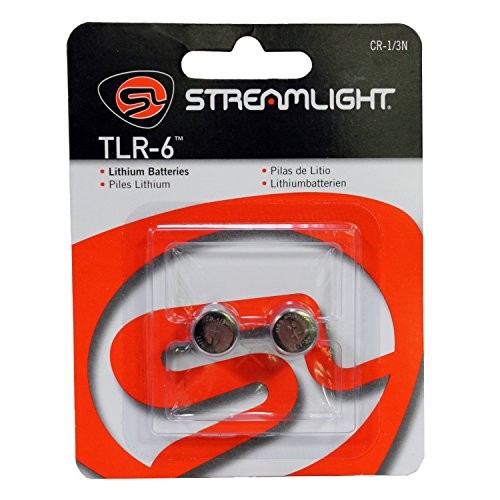 Streamlight CR 1/3N Lithium Batteries for TLR-6 Weapon Lights, 2-Pack (69271)