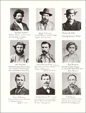 1968 Vintage Print Wells Fargo Bank Robbers 1864 to 1887 Criminal Gallery Album