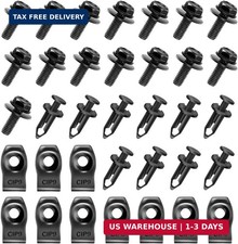 ZIMISI 35PCS Car Engine Under Cover Splash Shield Guard Body Bolts 35PCS 