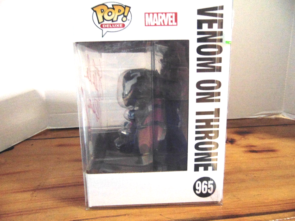 Funko Pop! Marvel Venom on Throne Pop in a Box Glow #965 SIGNED