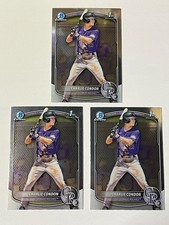 (3) 2025 Bowman Chrome Charlie Condon 1st Bowman BCP-75 Rockies