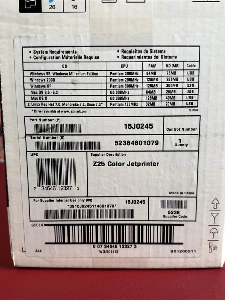 new sealed, Lexmark Z25 Inkjet Digital Photo Printer Rich HQ Color Printer - Image 4 of 4