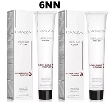 2 PACK Lanza Healing FLOWER SHIELD COMPLEX Cream Hair Color 3oz - 6NN