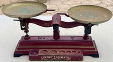 HENRY TROEMNER NO. 7 Cast Iron Apothecary WEIGHTED BALANCE SCALE 1895