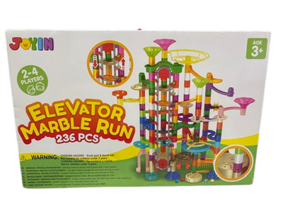 Joyfy 236 Pcs Glowing Marble Run with Motorized Elevator