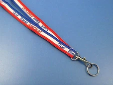 God Bless America - Patriotic Lanyard - Key Chain ID Ticket Badge Holder Strap