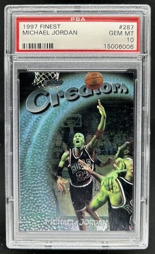 1997-98 Topps Finest Michael Jordan Silver #287 Bulls PSA 10 GEM MINT