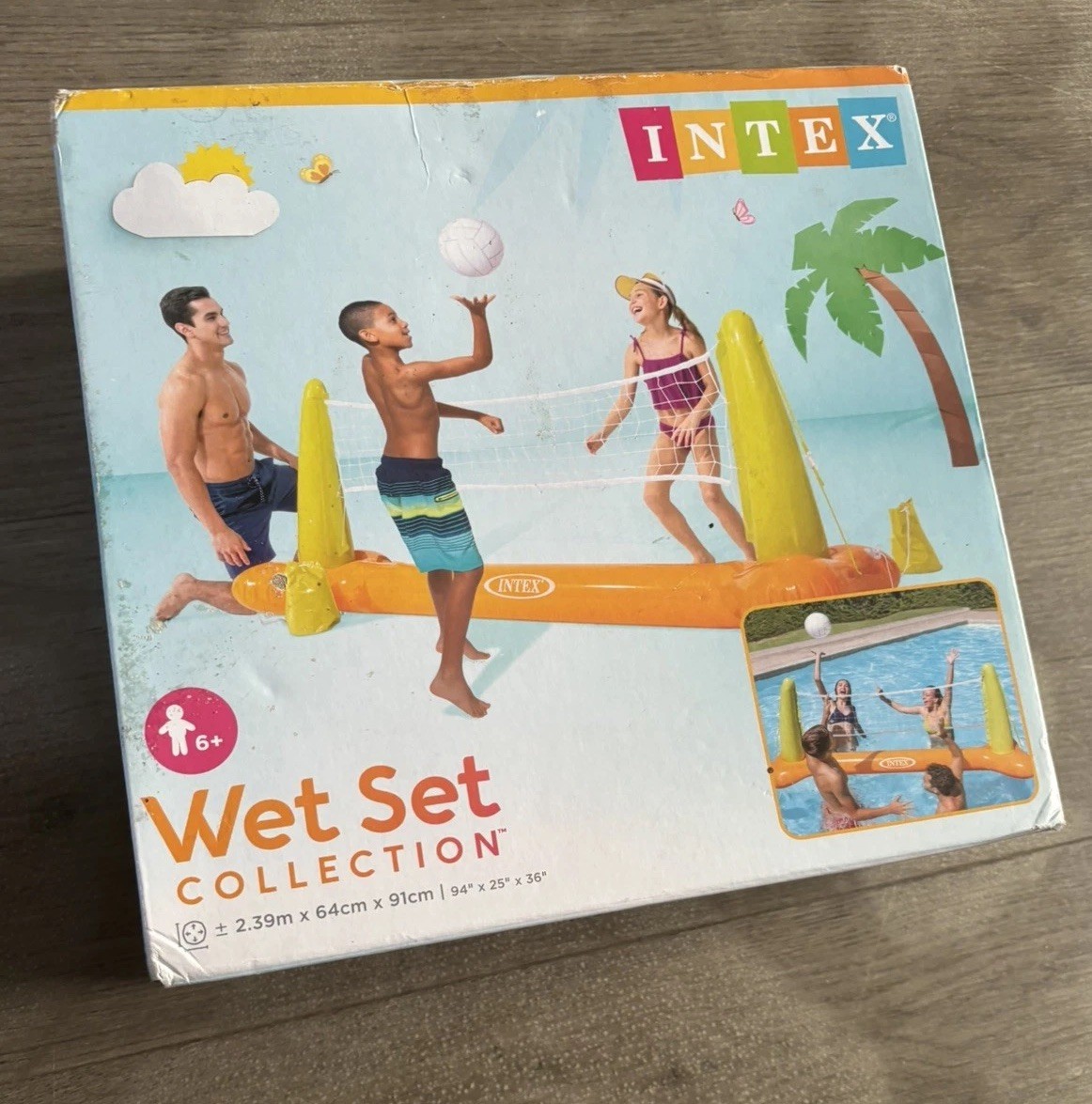 INTEX Juego de Voleibol Piscina Inflable con Pelota Adultos Playa Juegos de Natación