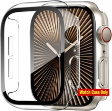 Clear 2 Pack Case with Tempered Glass Screen Protector for Apple Watch 42mm