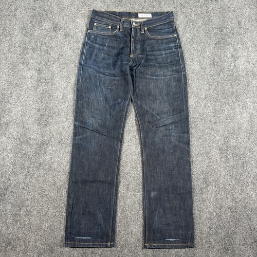 Gustin Raw Selvedge Jeans Mens Size 30x31 Blue Denim California Straight Fit
