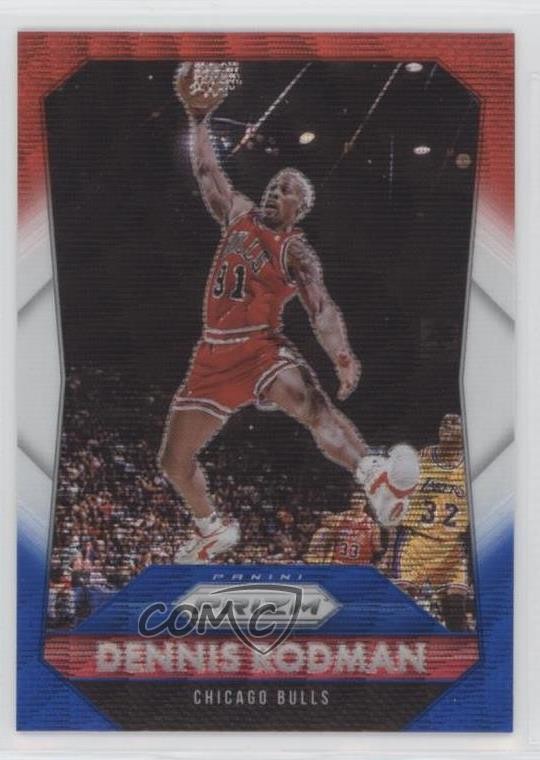 2015-16 Panini Prizm Red White & Blue Prizm Dennis Rodman #245 HOF 4at