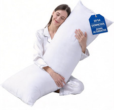 Large Body Pillow Breathable Full Body Pillow for Side Sleeper White 20 x 54 inc