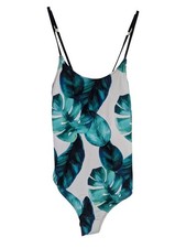 Cheeky One Piece Bathing Suit Leaves Green High Waisted Cupshe Womens Medium